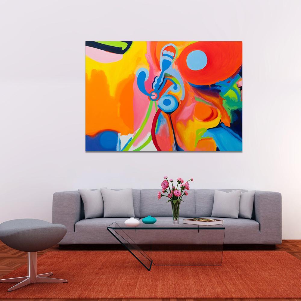 Abstract Art Canvas Painting for home and office decor, unframed, printed on 100% cotton canvas base