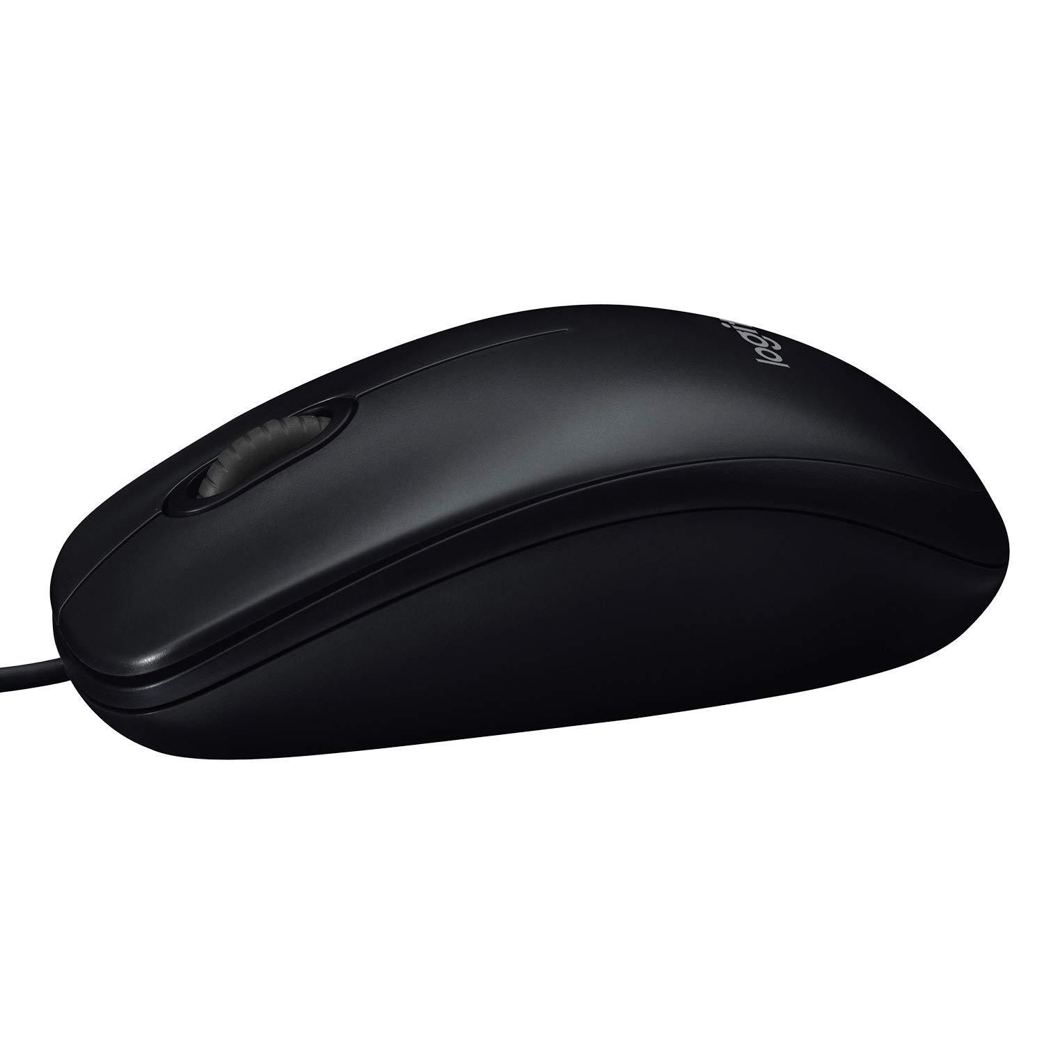 Logitech M90 Wired USB Mouse, 1000 DPI Optical Tracking, Ambidextrous PC/Mac/Laptop - Black 