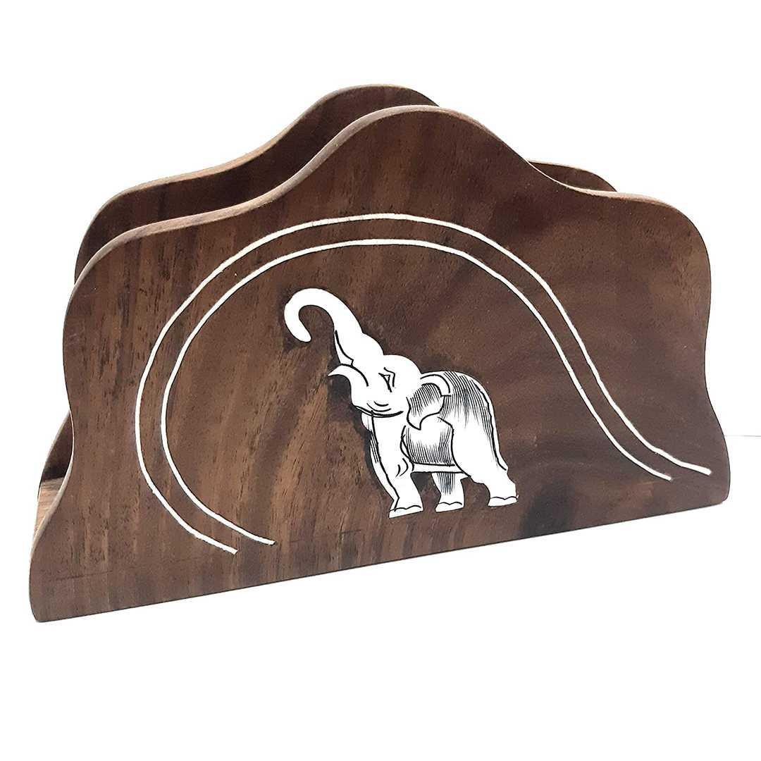 kbl Napkin Rack(Inlaid) Holder Table Tissue Box Paper Wooden Car Home Decor Gift Item House 2 inches
