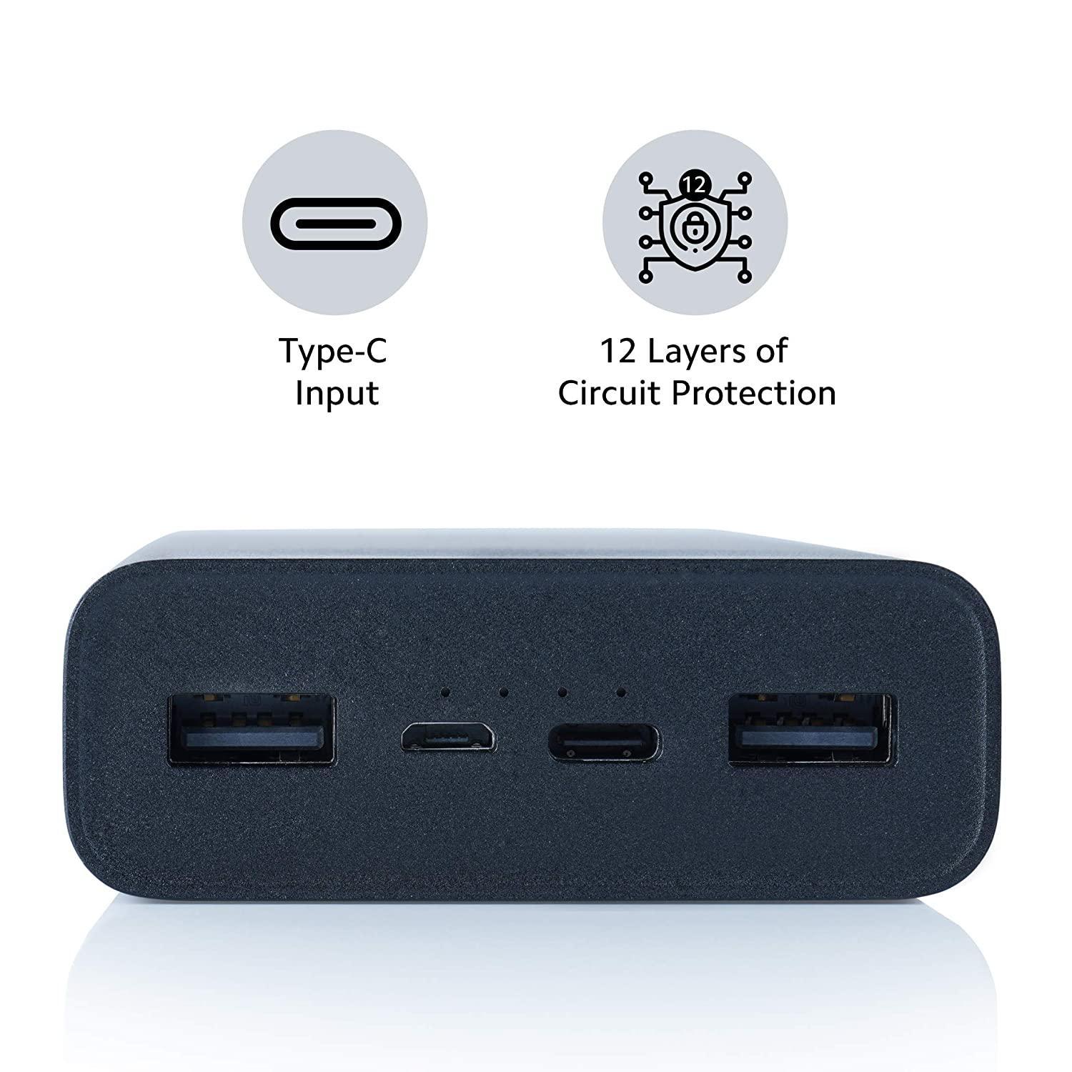 Mi Power Bank 3i 20000mAh (Sandstone Black) Triple Output and Dual Input Port | 18W Fast Charging | Power Delivery 