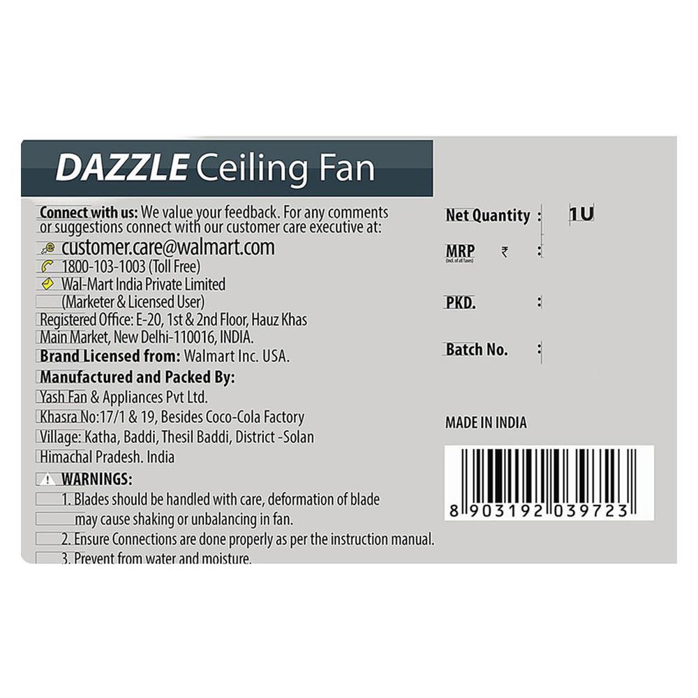 ONN 1.2 m Dazzle Ceiling Fan 1 N