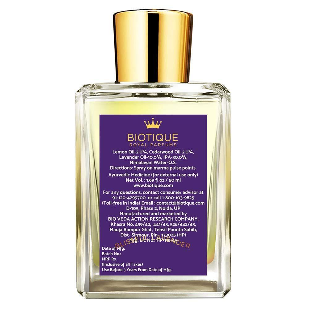 Biotique Blissfull Lavender Perfume, Eau De Toilette 50mL