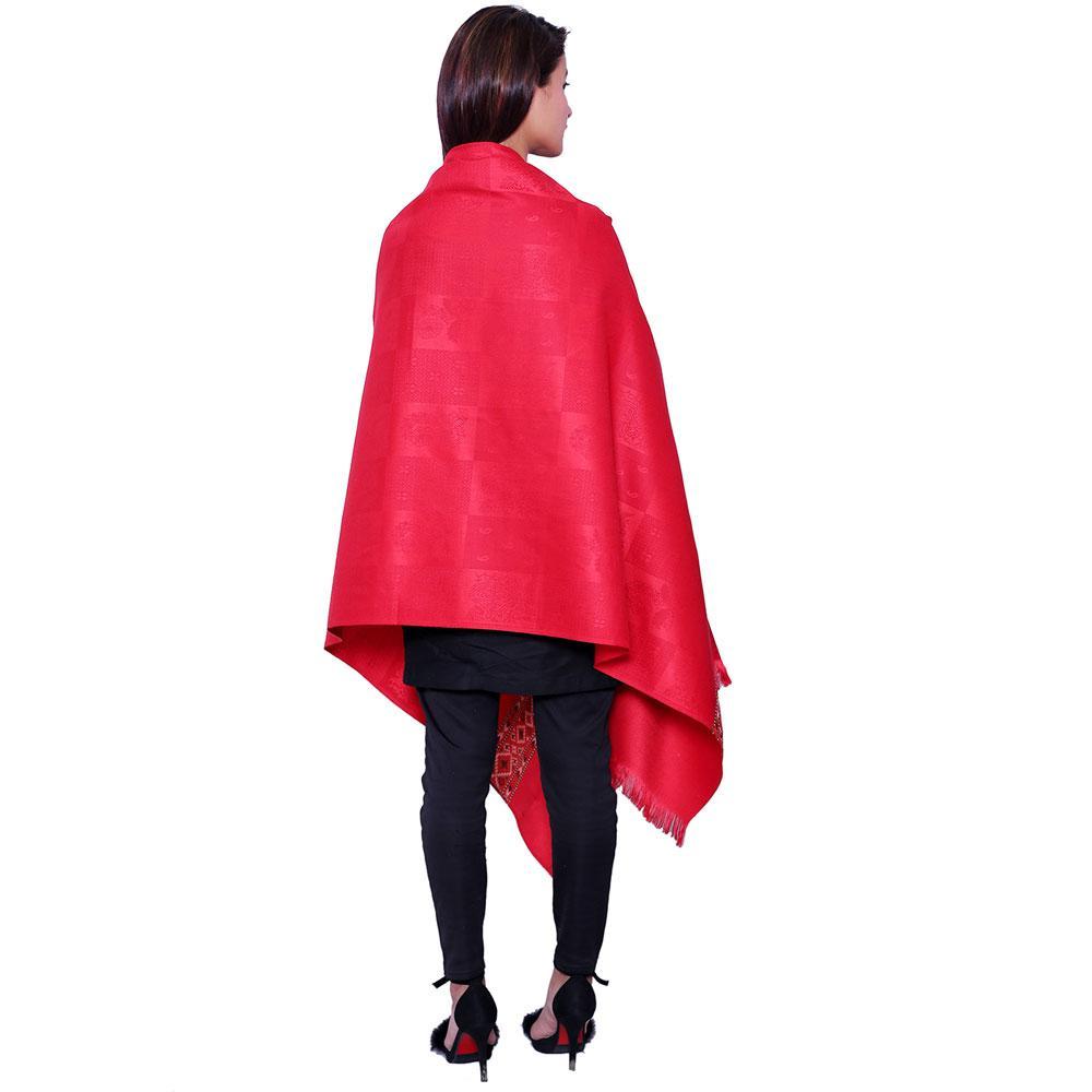 Stolr Women's  Acrylic Red Shawl Wrap for Women Size W80*L40