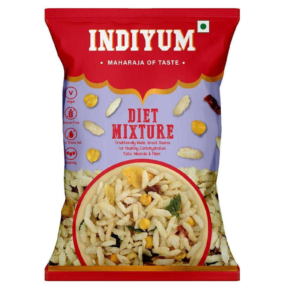 Indiyum Mixture Namkeen Combo Pack Diet Bhel Mix 840g (140g X 6 )