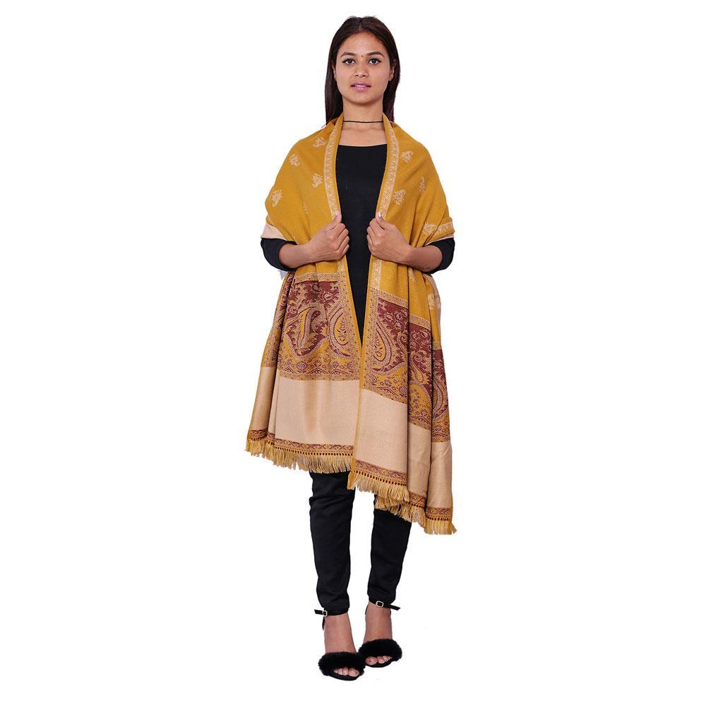 STOLR Women's  Acrylic Golden Shawl/Wrap for Women Size W80*L40