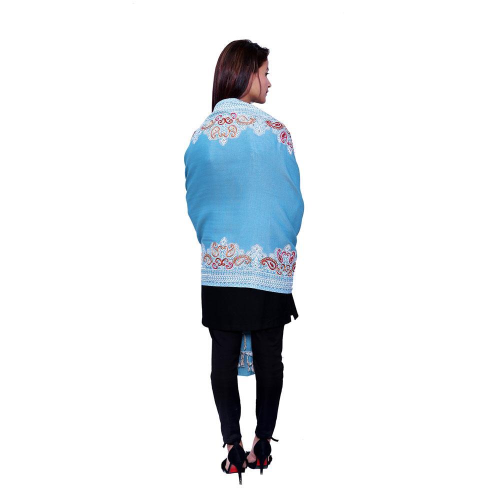 STOLR Girl's  Finewool Blue Stole/Wrap/Shawl for  Girls & Women Size W80*L28
