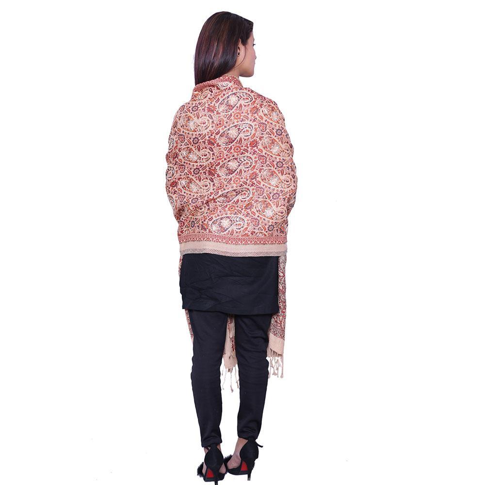 STOLR Girl's  Polywool Brown Stole/Wrap/Shawl for  Girls & Women Size W80*L28