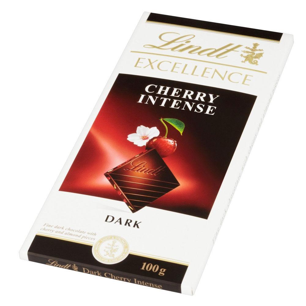 Lindt Excellence Cherry Intense Chocolate 100 Grams – Imported; Premium Quality.