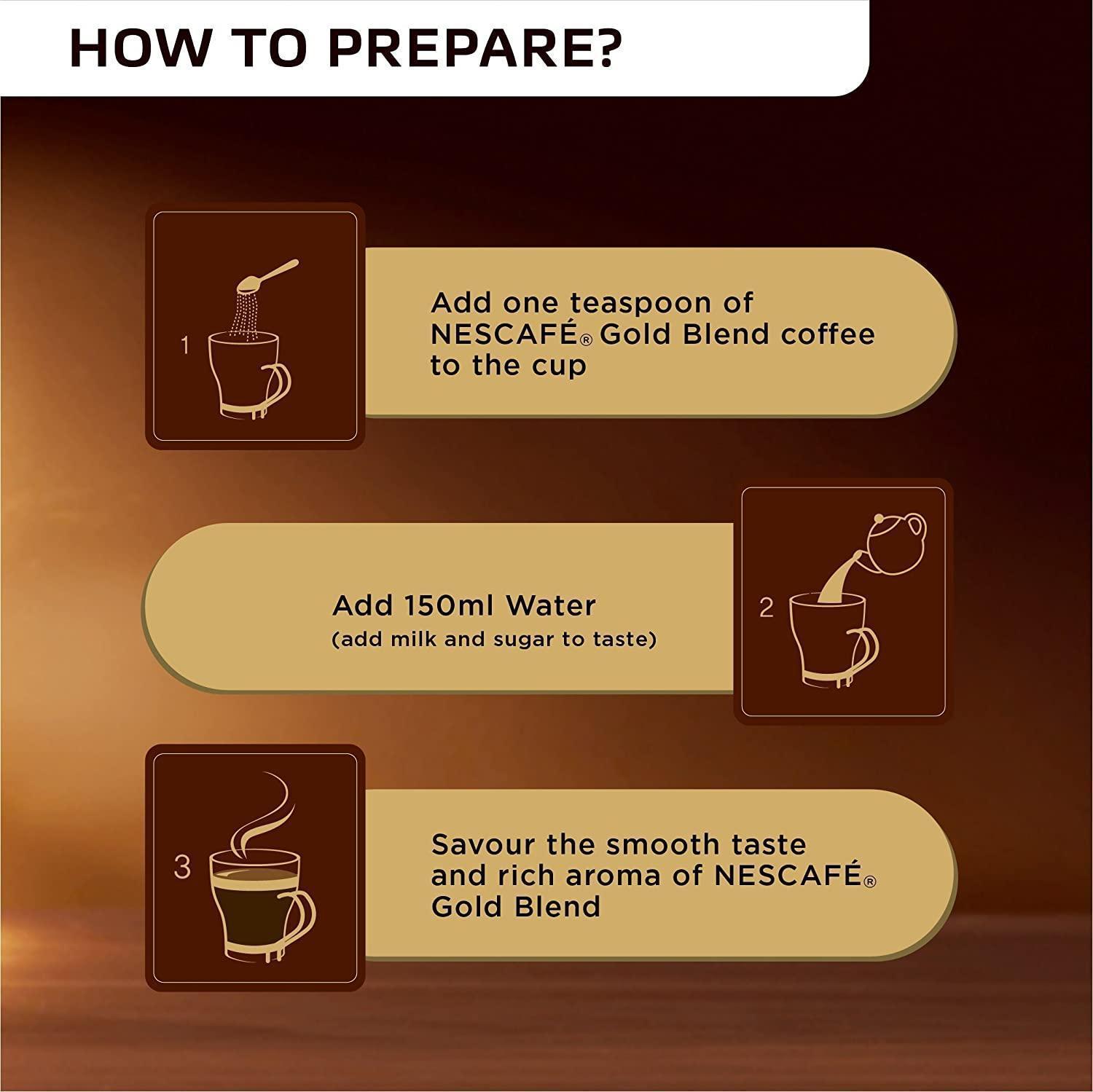 Nescafe Gold Combo Pack of 2 - Decaf Rich & Smooth Coffee,100g , Blend Instant Coffee Powder, 100g Eden Jar