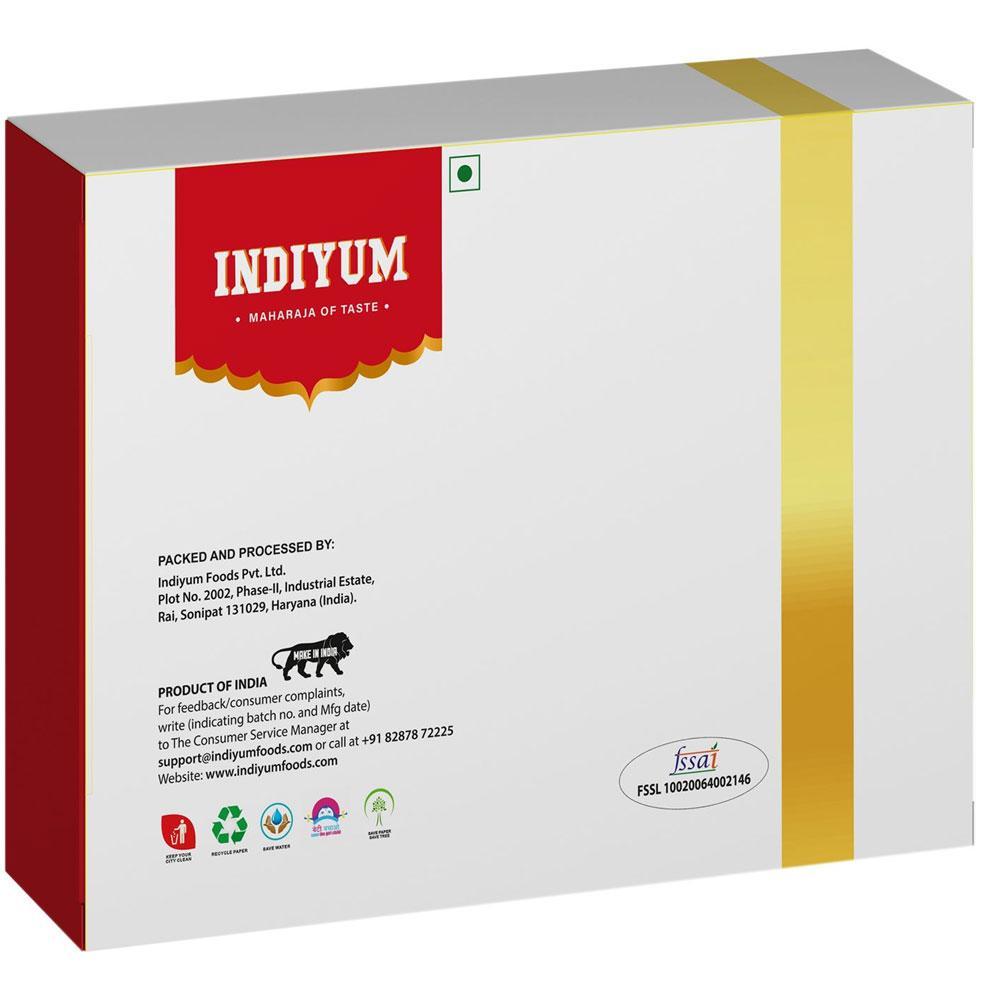 Indiyum Rakhi Sweet Combo Gift Pack For Bhaiya Bhabhi - Kaju Barfi 200g Boondi Laddu 200g Lal Peda 200g Rakhi For Bhaiya Bhabhi Roli Chawal