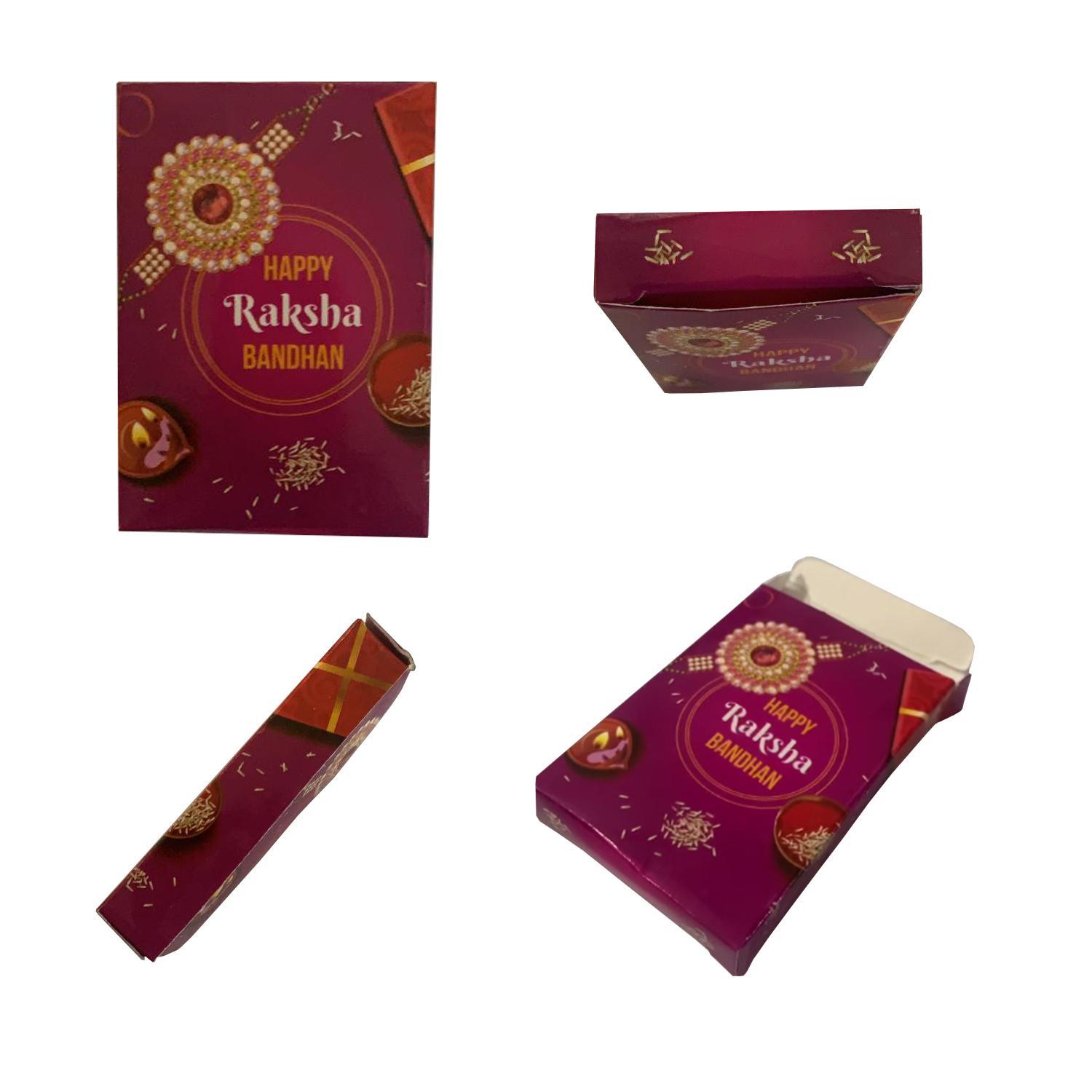 G&A Golden Bracelet Style Personalised Photo Rakhi Square