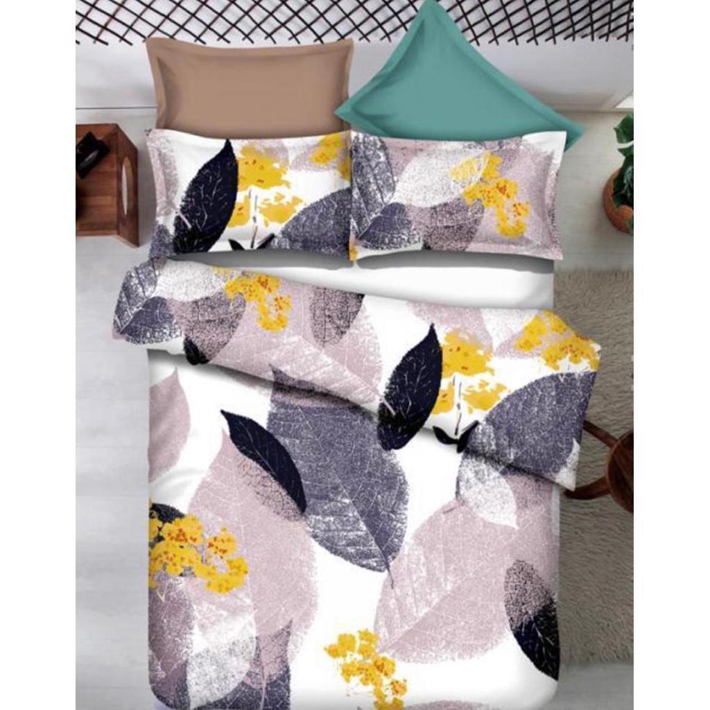 Set of 5 Home kraft Floral Printed Double bedsheet with 10 Pillow Covers Multicolor  