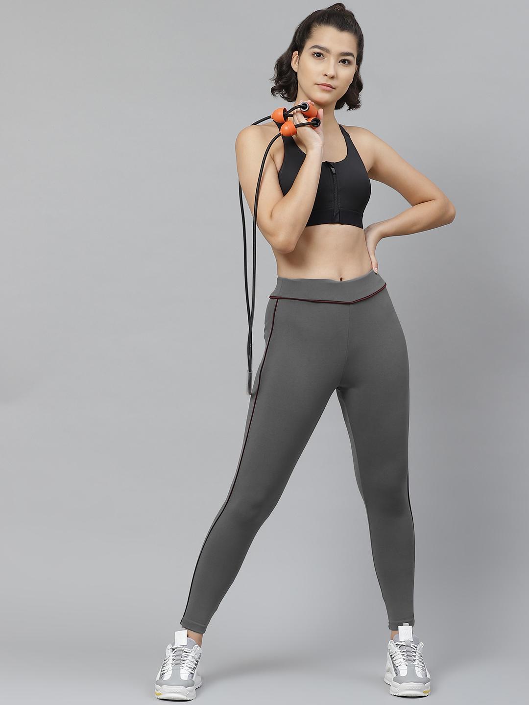 PICOT Women Grey Solid Tights