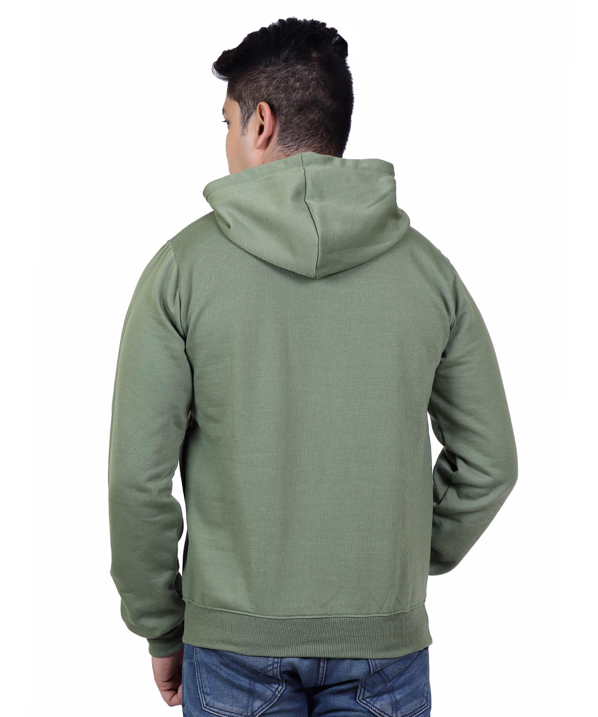 Full Sleeve Embroidered Solid Men Hoodies – M.Green