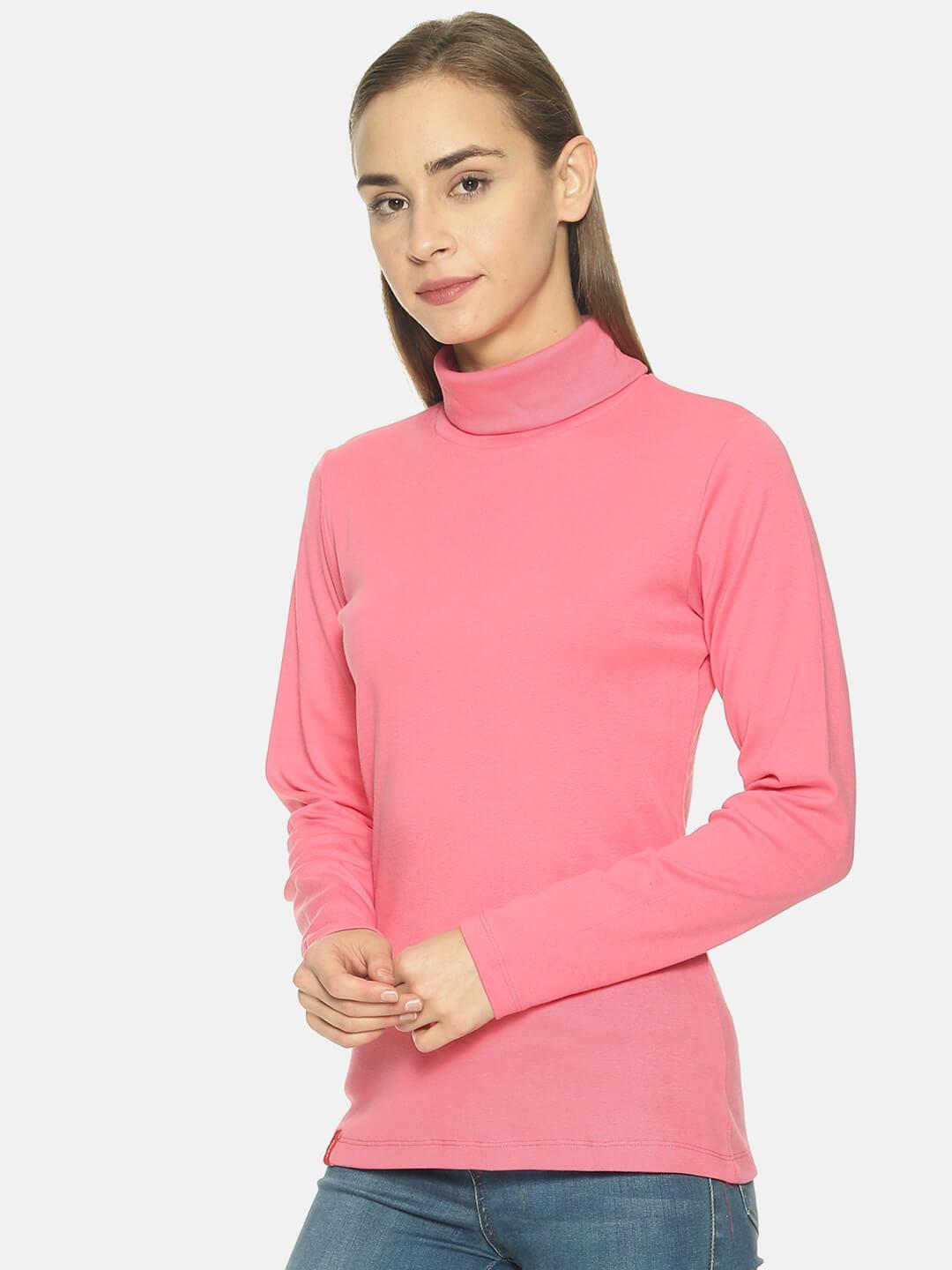 Women’s Dark Pink Turtle Neck Top