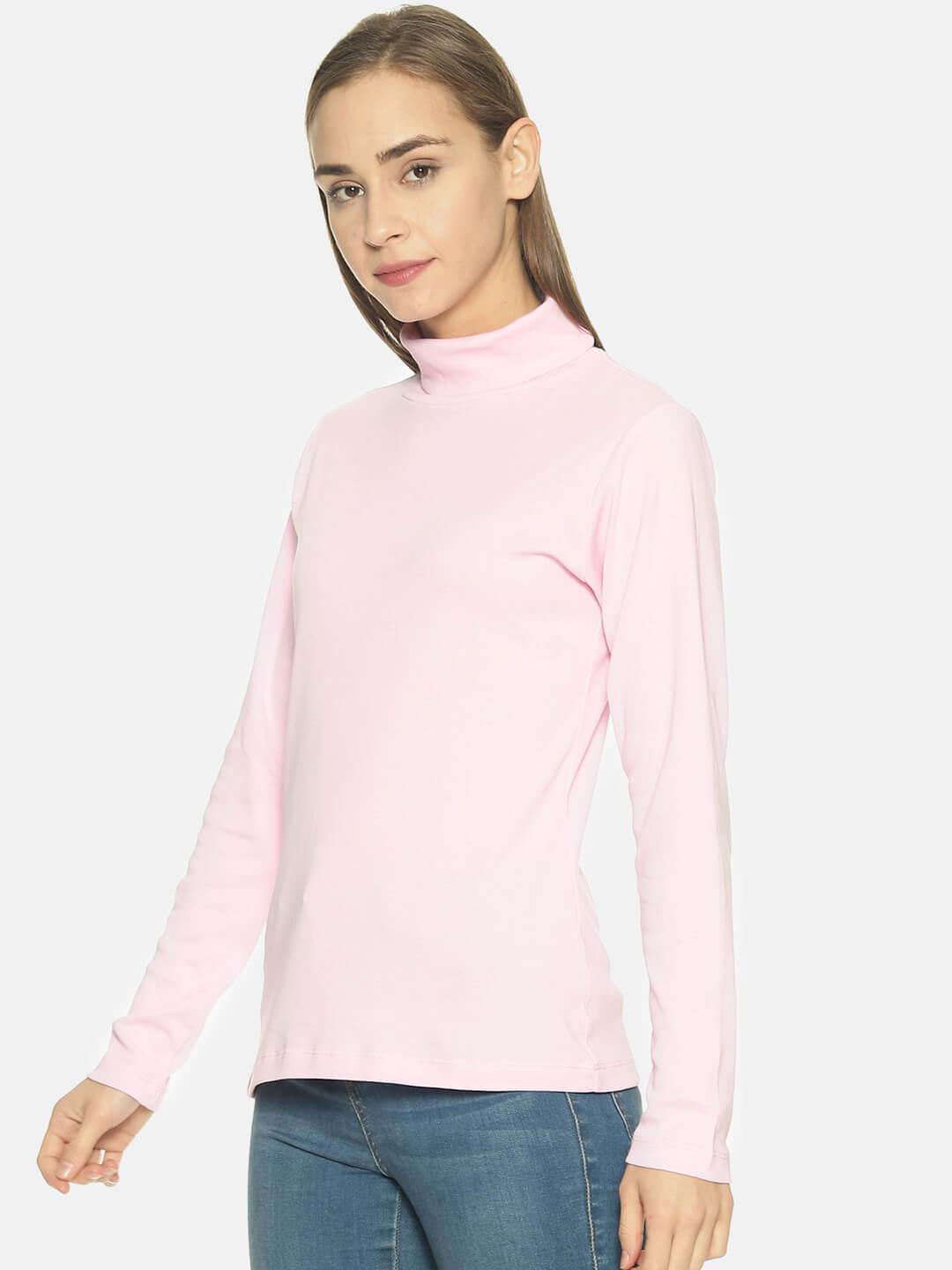 Women’s Pink Turtle Neck Top