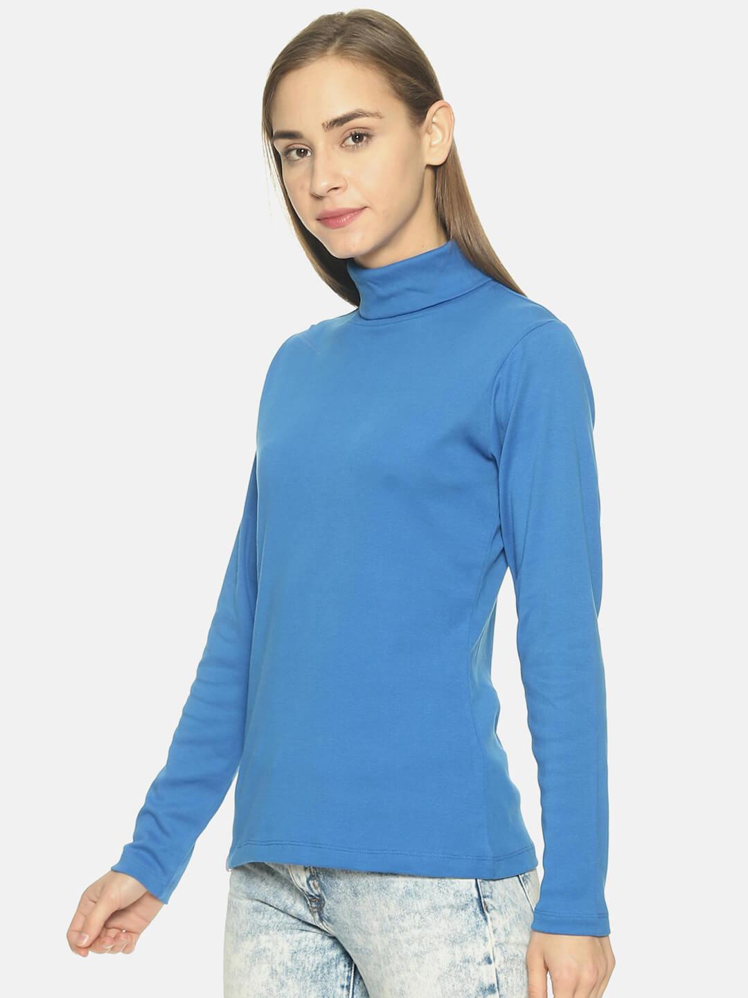 Women’s Royal Blue Turtle Neck Top