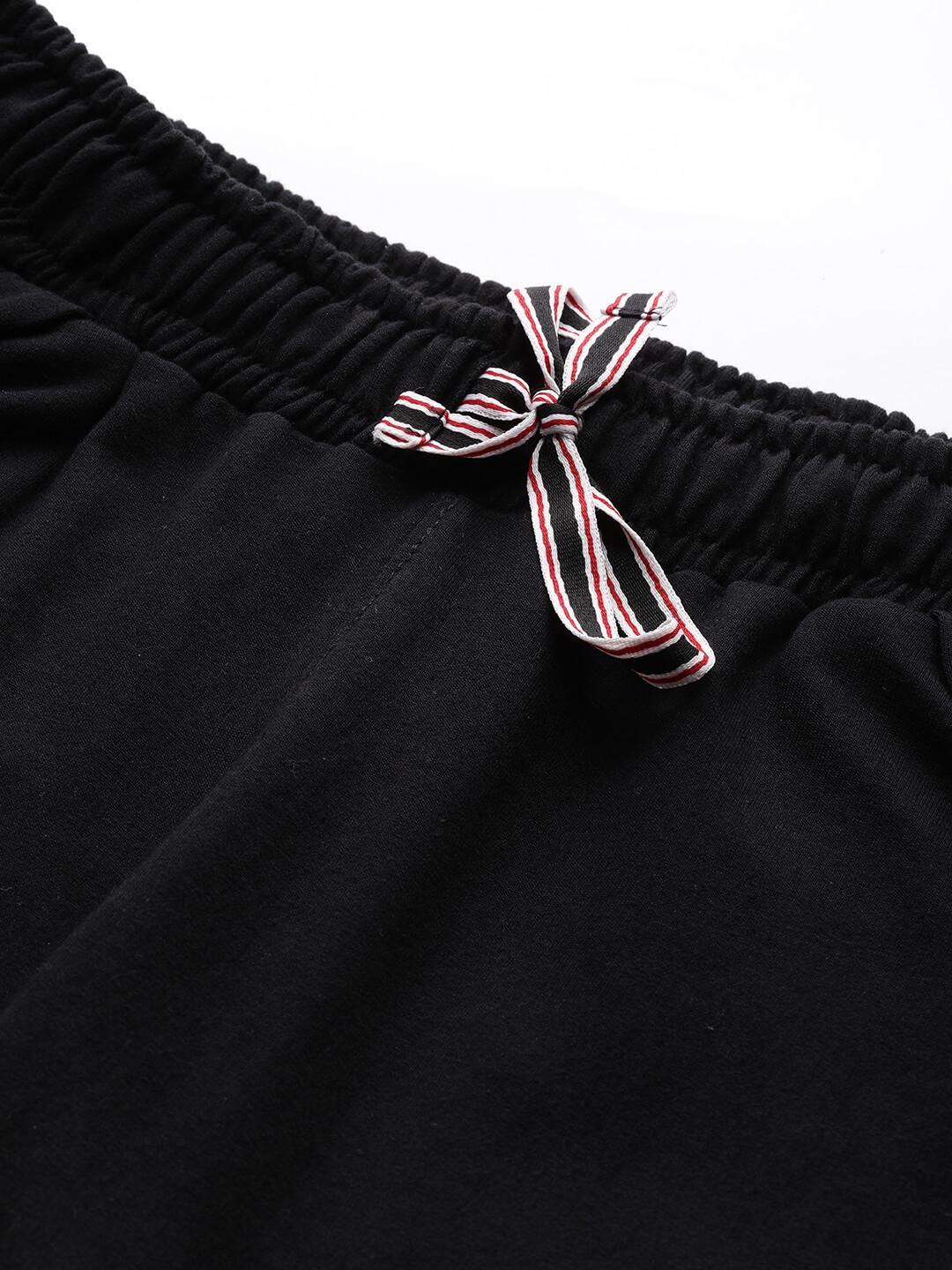 Women Black Mid-Rise Outdoor Sports Shorts