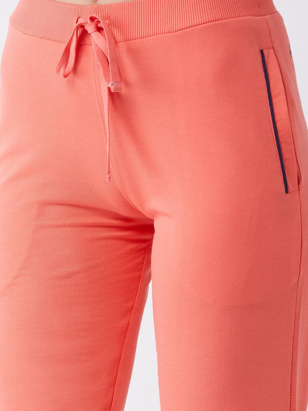 FEMEA Women Peach Solid Track Pants