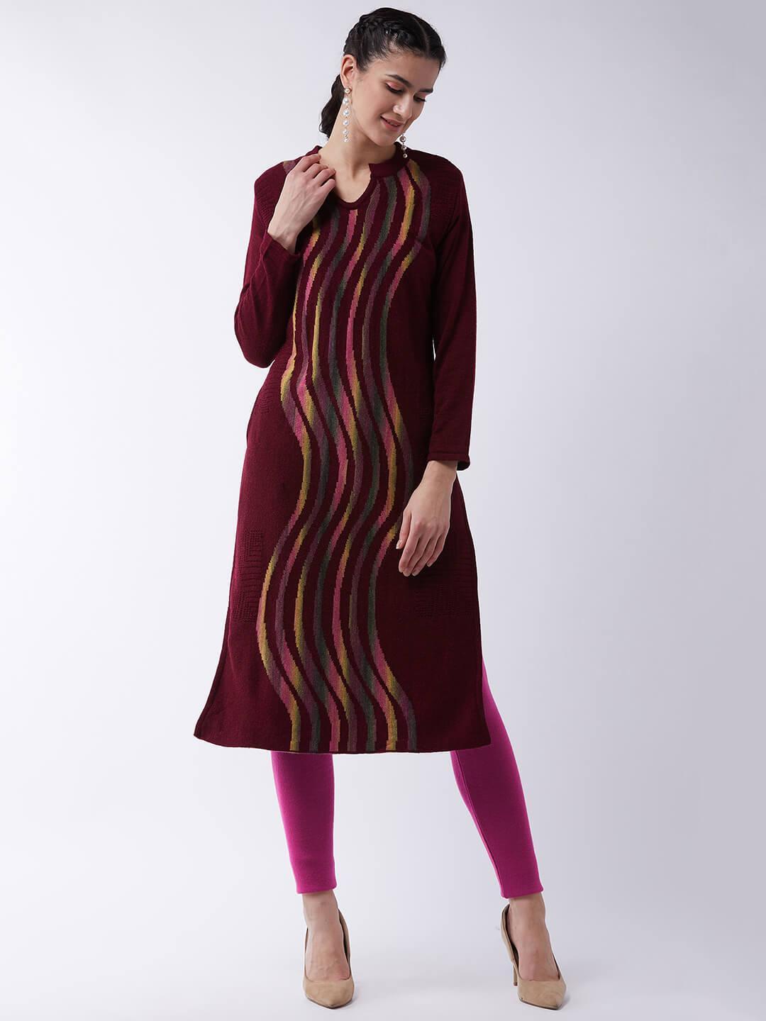 Women Rani solid slim fit woolen leggings