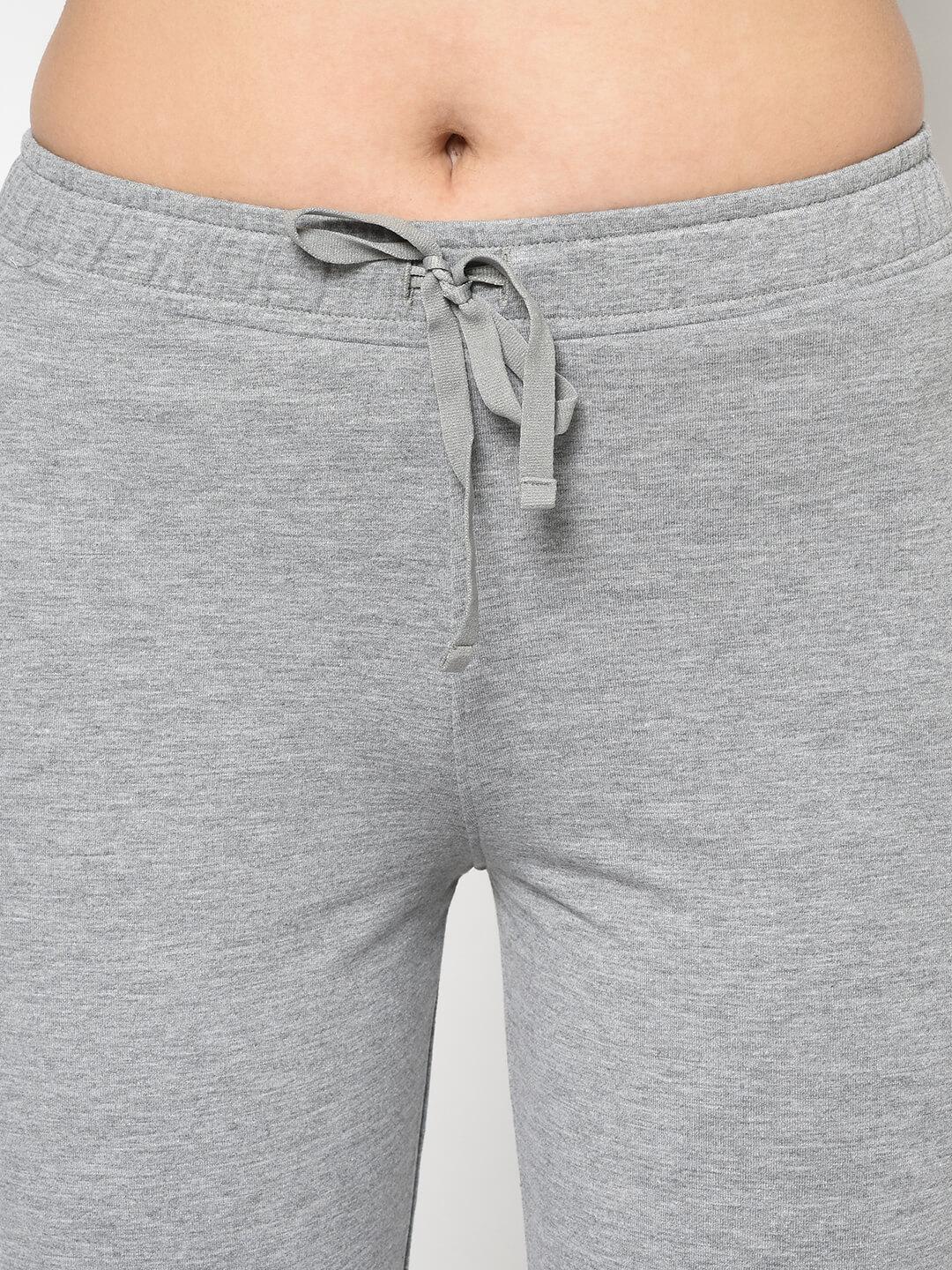 Women Grey Solid Boot cut Fit Track Pants