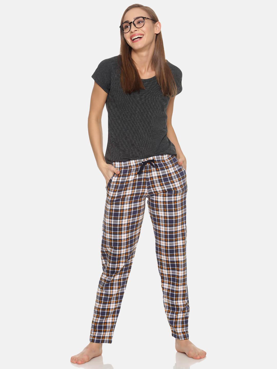 FEMEA Women Navy - Mustard Track Pants