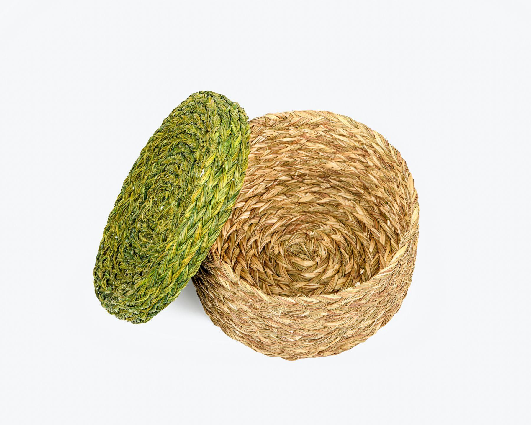 Handmade Braided Sabaii Grass Storage Box (set of 3)