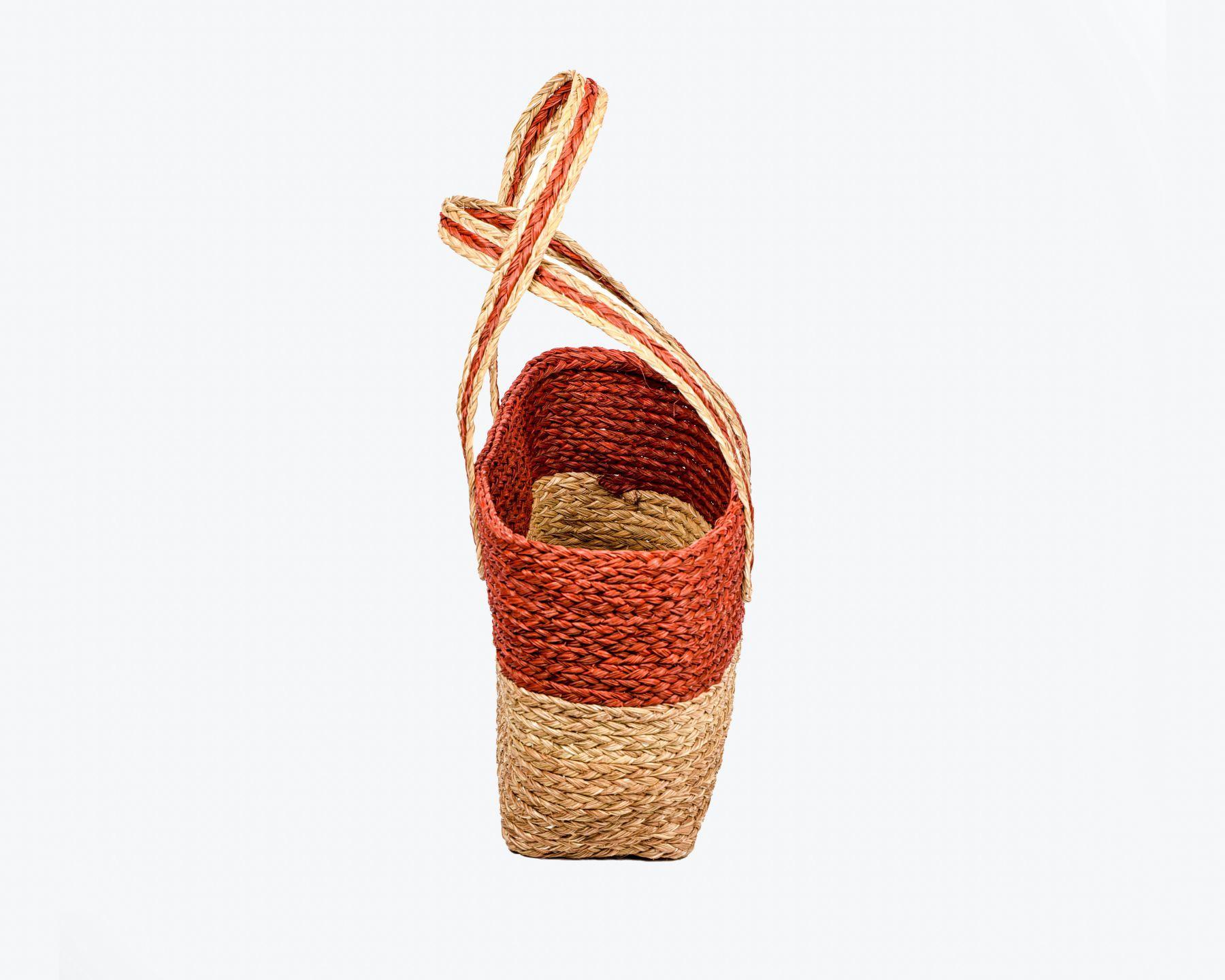 Handmade Braided SABAII GRASS DUAL TONED UTILITY TOTE BAG