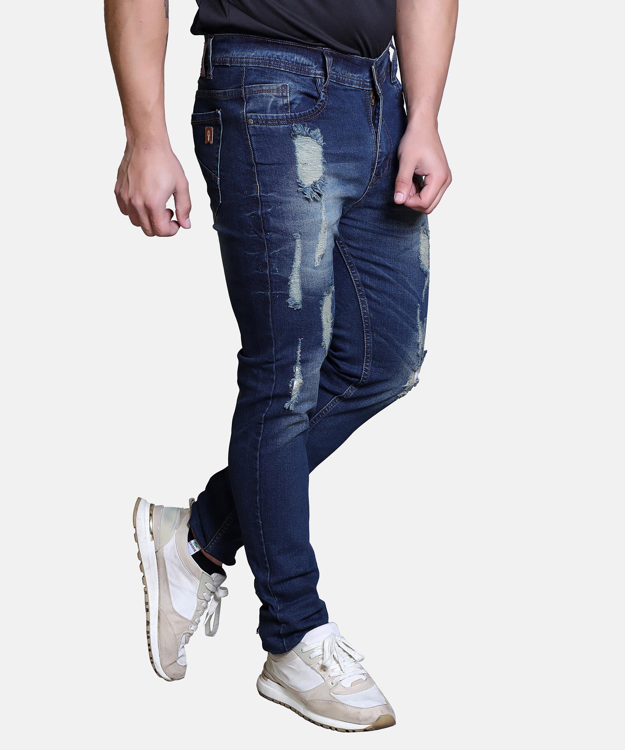 Men Regular Jeans Yellow Tint