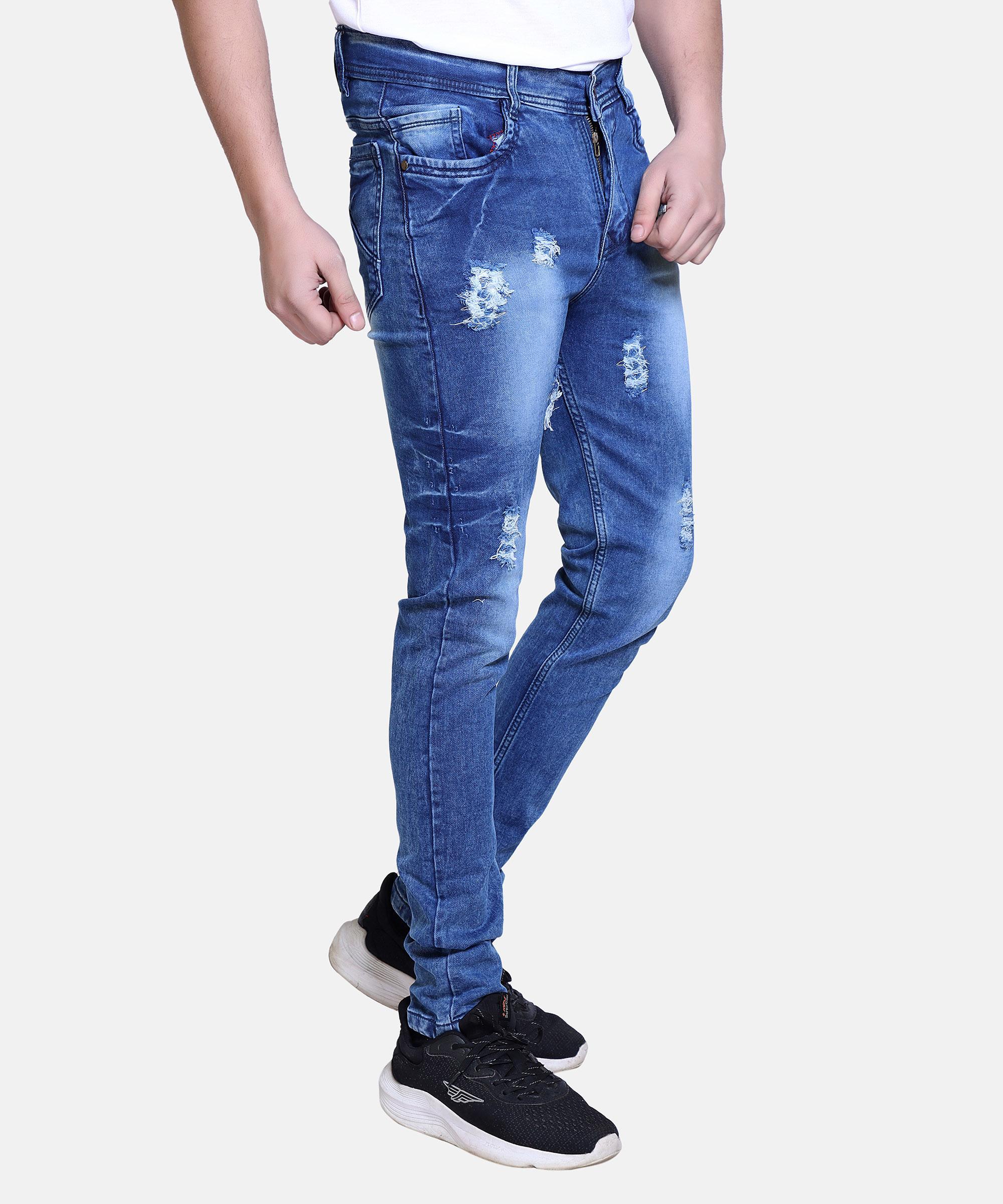 Men Regular Jeans Hard Wash-Dark Blue