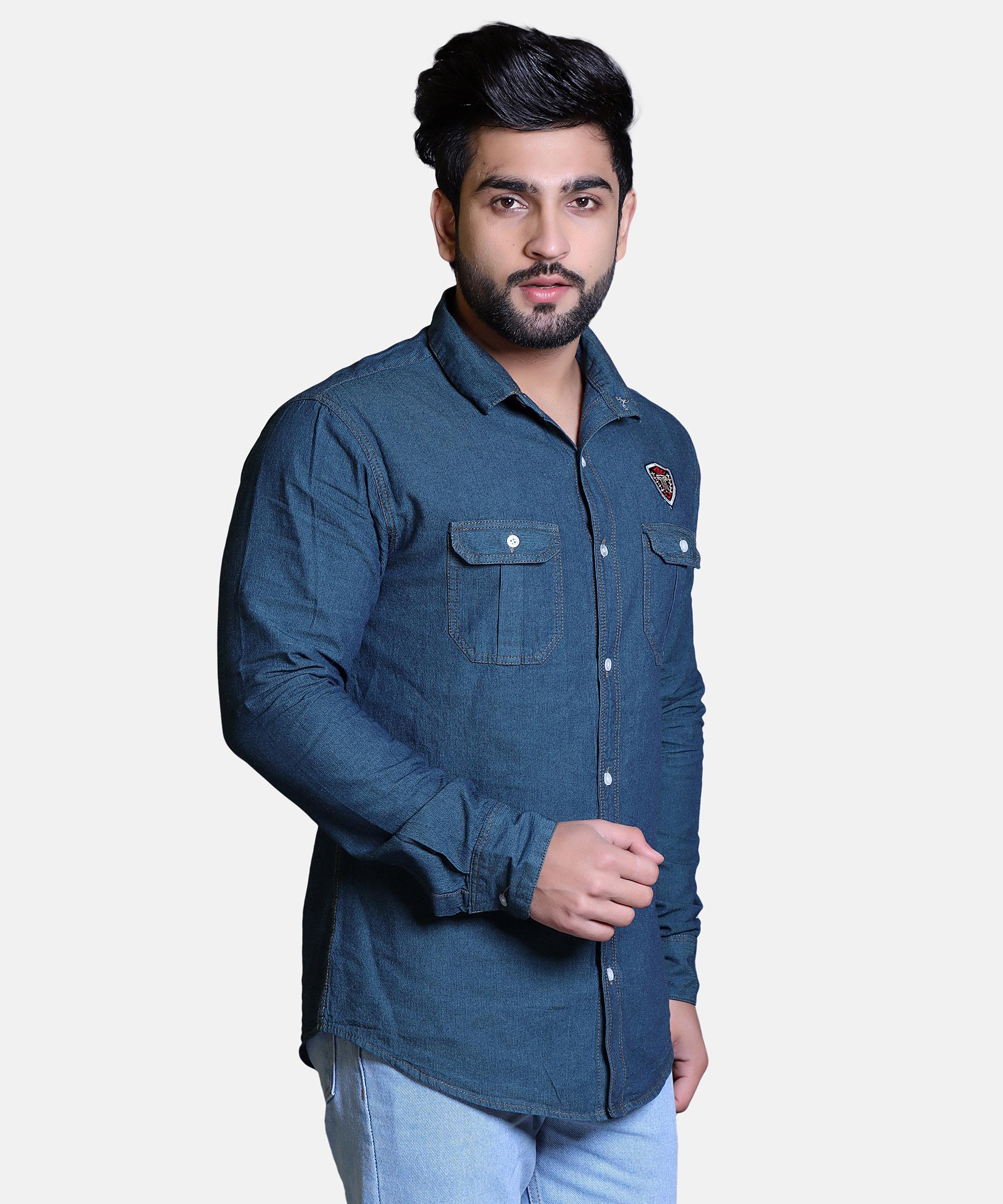 Men Shirt Full Sleeve – DENIM BLUE