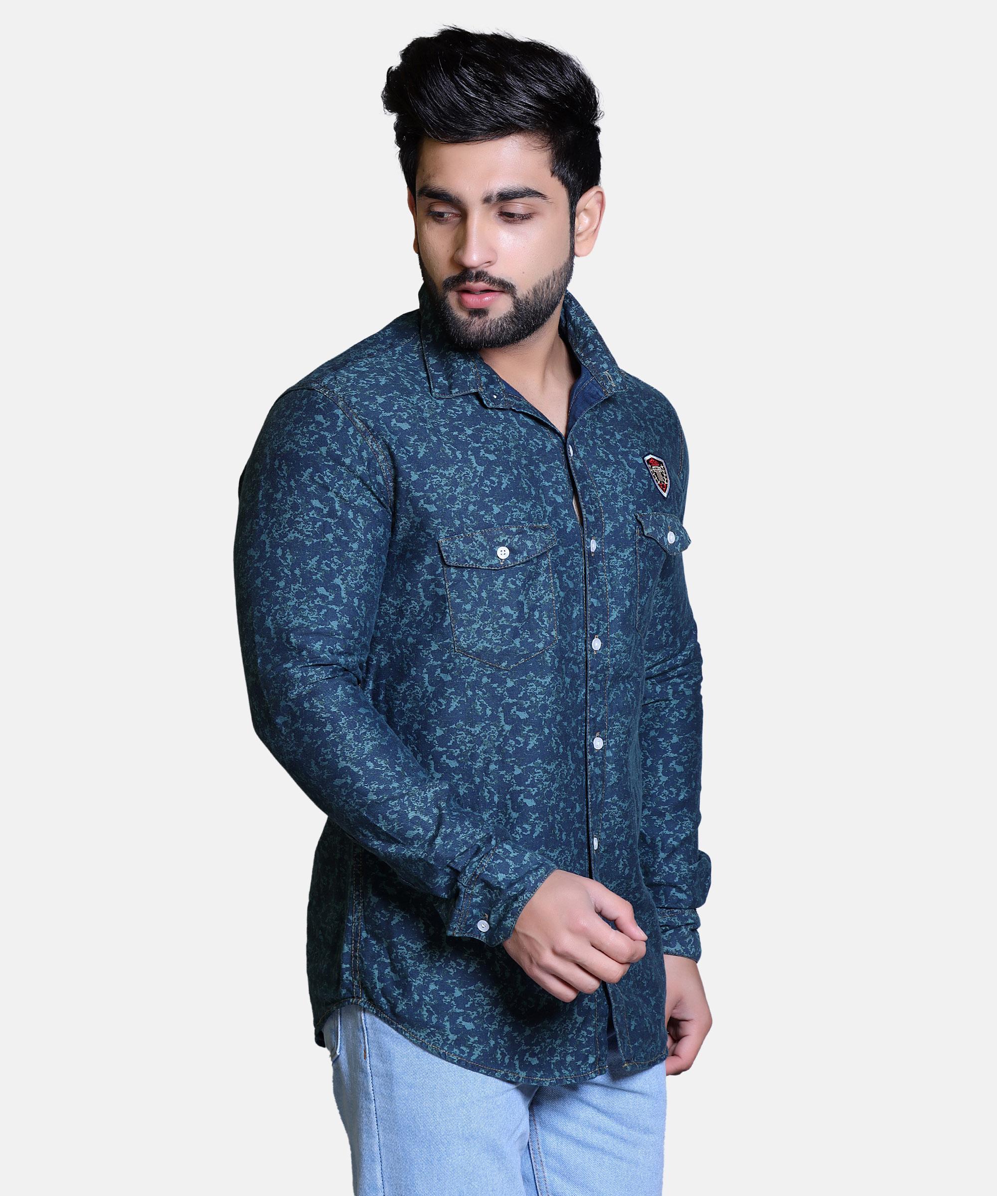 Men Shirt Full Sleeve – GREEN TINT