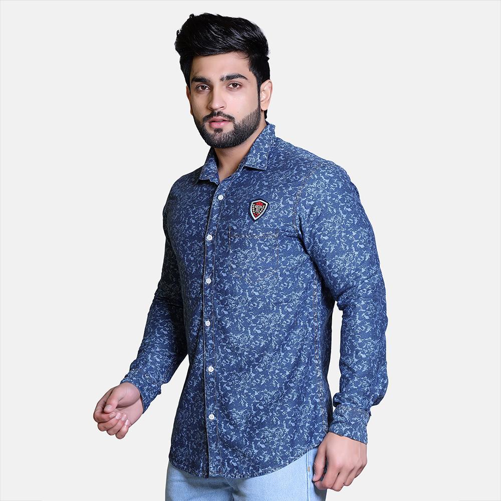 Men Shirt Full Sleeve – BLUE