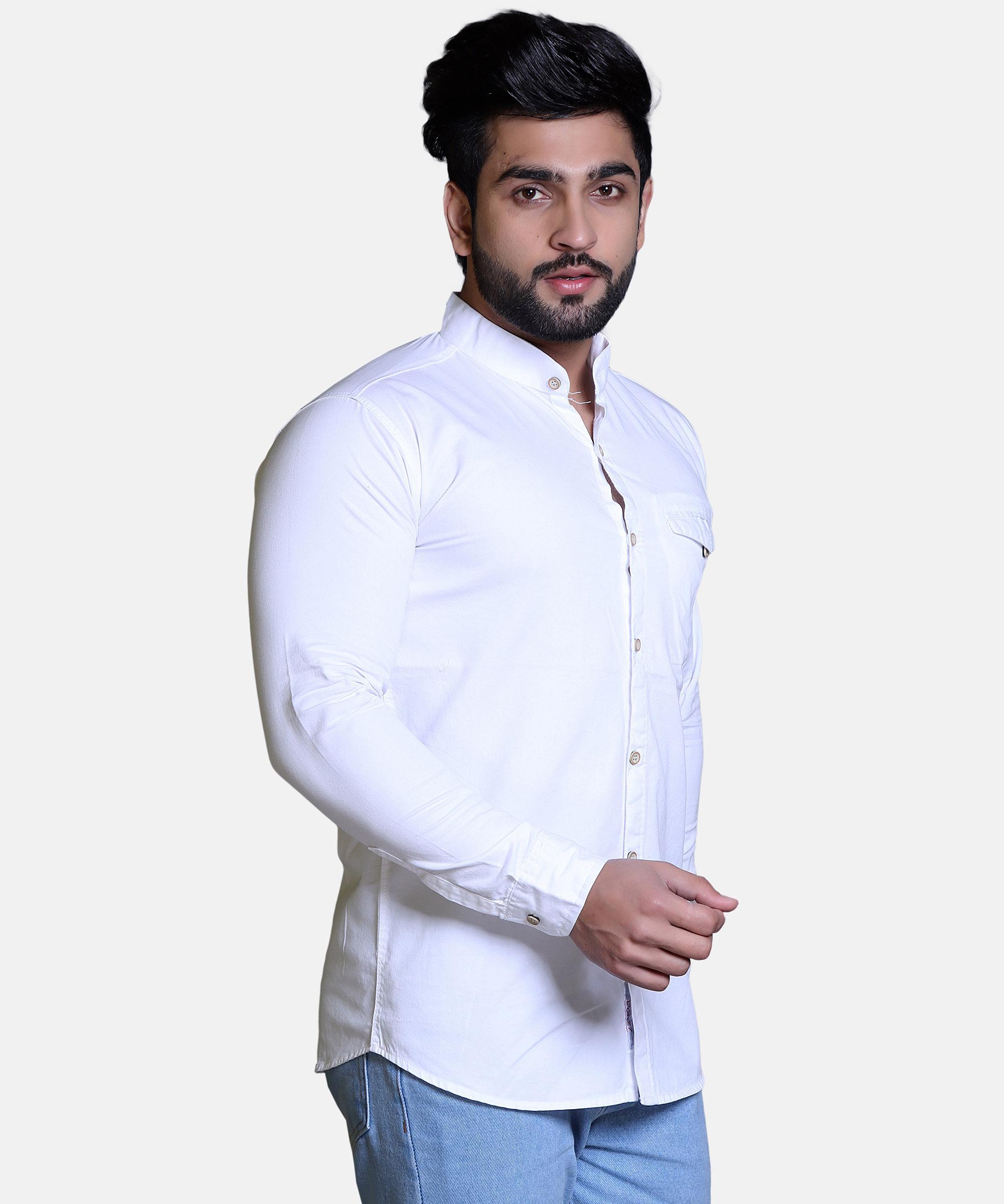 Men Shirt Full Sleeve – WHITE