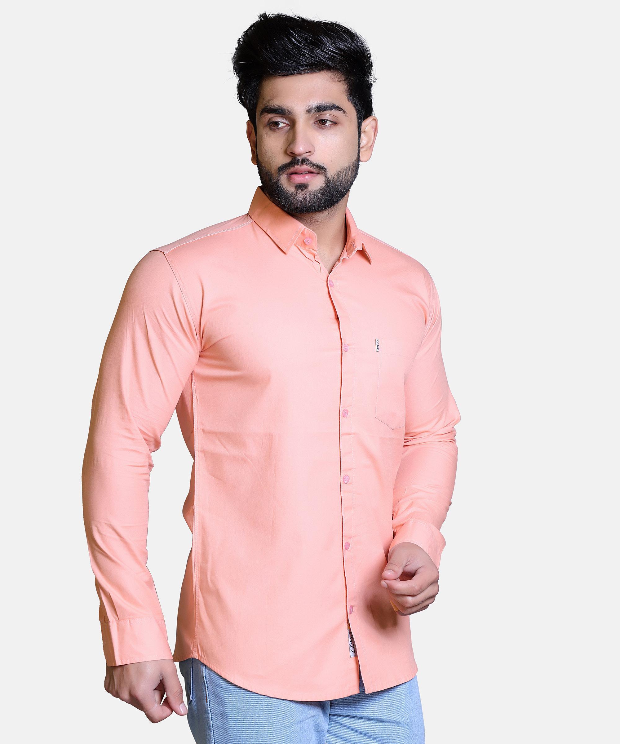 Men Shirt Full Sleeve – PEACH