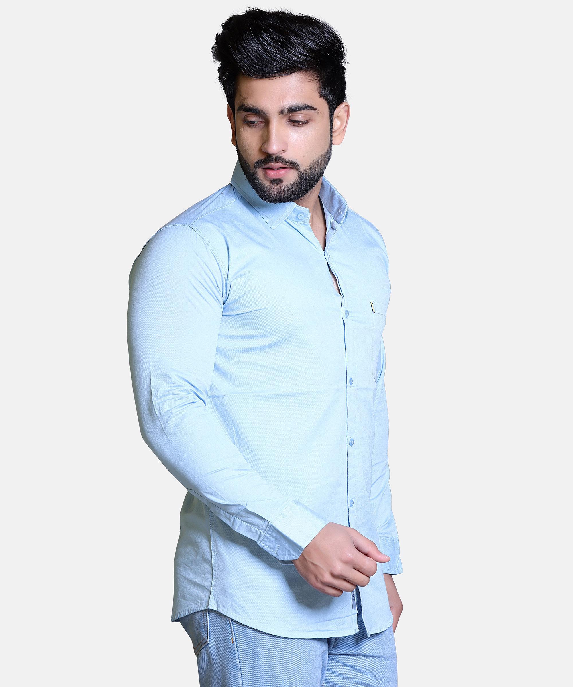 Men Shirt Full Sleeve – SKY BLUE