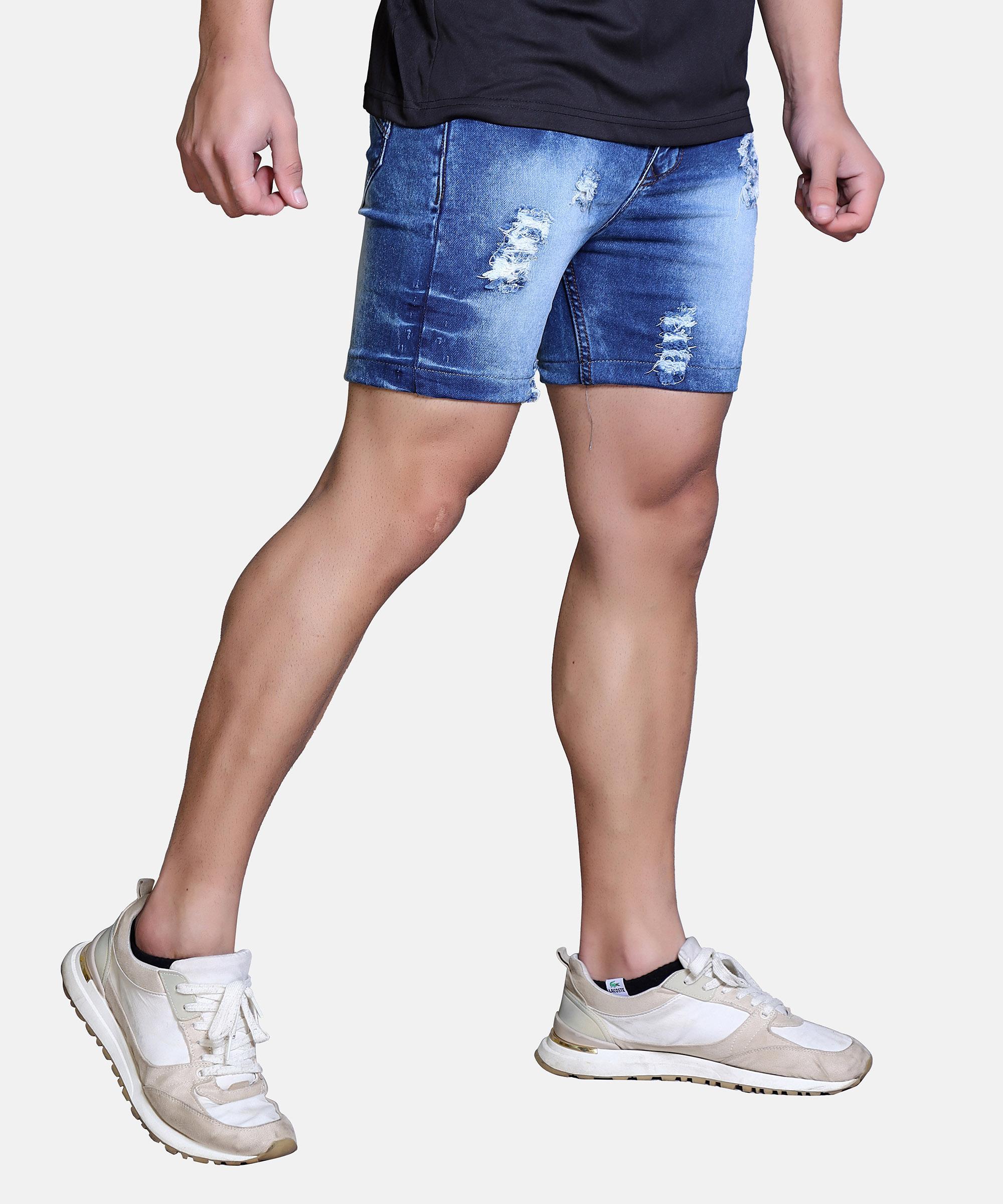 Men’s Regular Fit Shorts – Light blue HARD WASH
