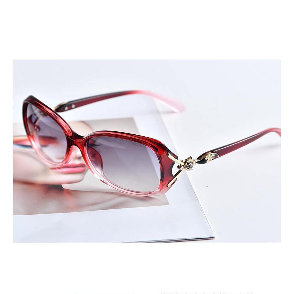 XIMI VOGUE™ Simple retro small box sunglasses - wine red