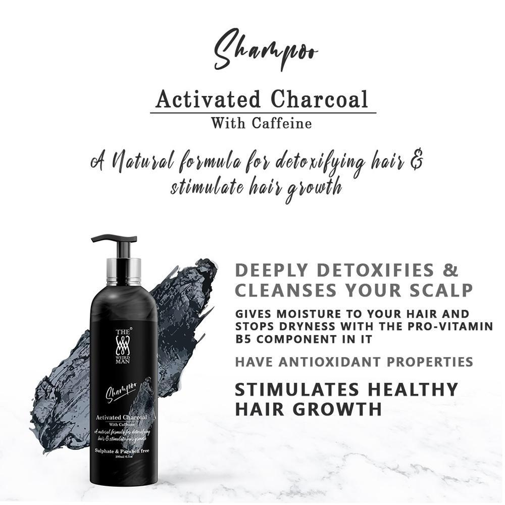 The Weird Man Activated Bamboo Charcoal Shampoo With Caffeine (200 ml)