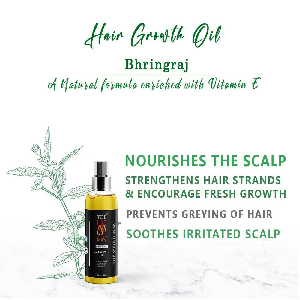 The Weird Man Bhringraj Hair Growth Oil With Vitamin-E (Combo)