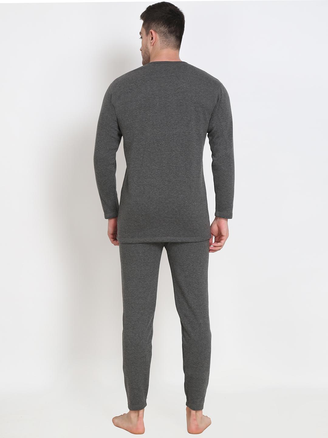 OOSHIN UK Mens Dark Grey Thermal Gold Set