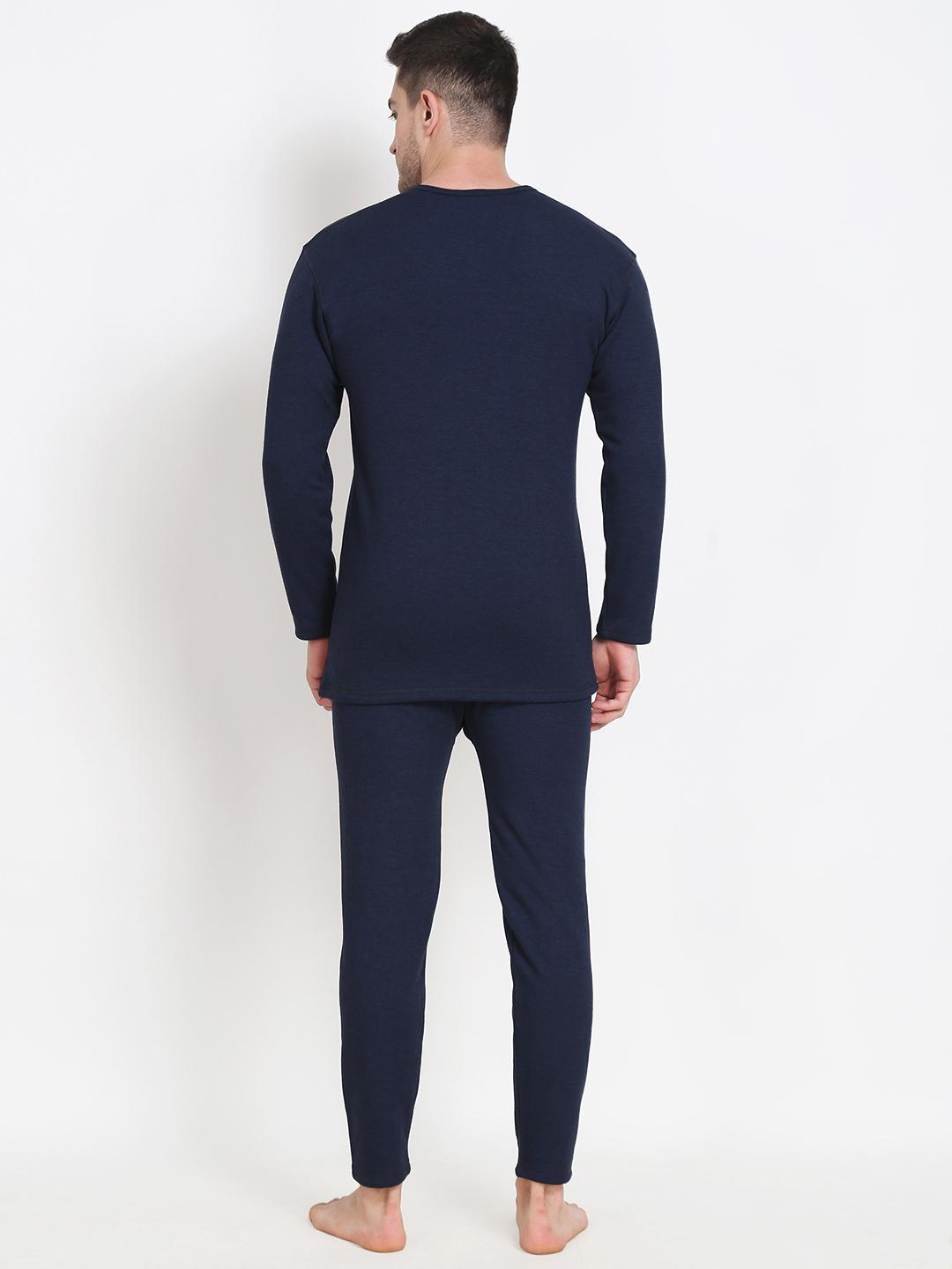 OOSHIN UK Mens Navy Thermal Signature Set