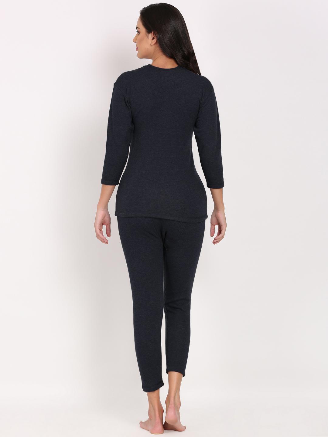 OOSHIN UK Women Navy Thermal Signature Set