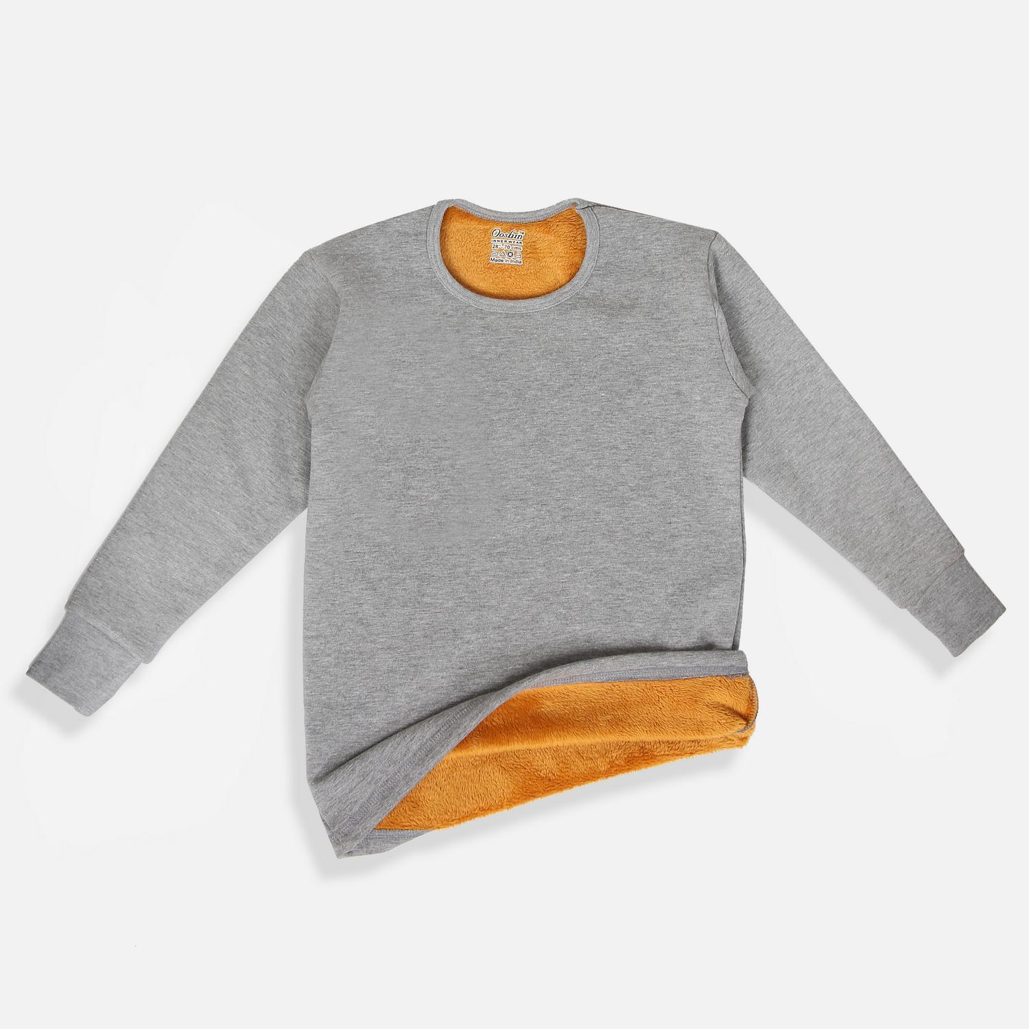 OOSHIN UK Golds Kids Light Grey Thermal Set 