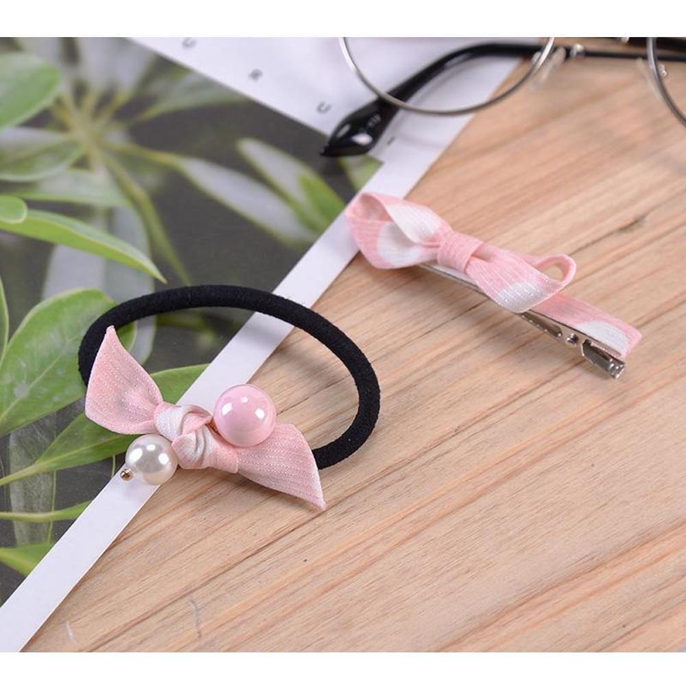 XIMI VOGUE™ Dotted Hair Rope and Hair Clip Set