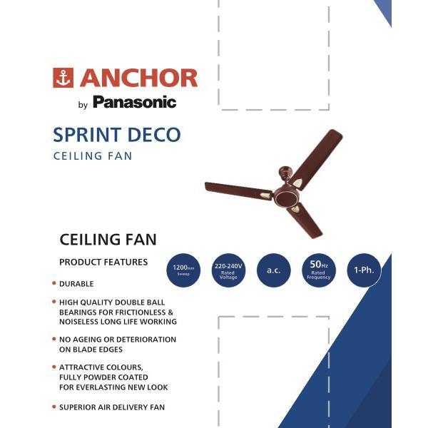 Anchor Sprint Deco Ceiling Fan 1 N