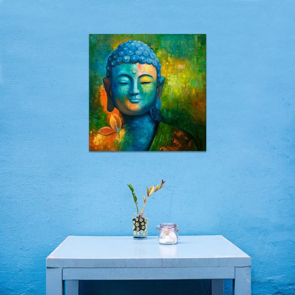 Buddha Vastu Canvas Painting for home and office decor, unframed, printed on 100% cotton canvas base.