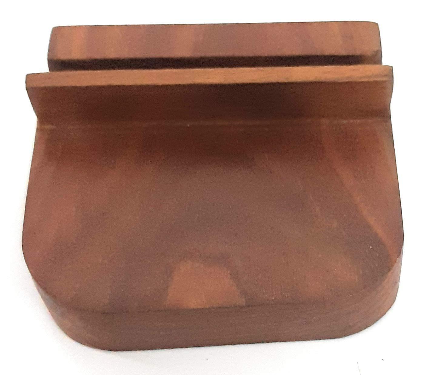 KBL Wooden Mobile Phone Holder for Desk and Table - Sheesham Wood Mobile Stand - Can Hold Any Size Mobile for Decoration and Gifts