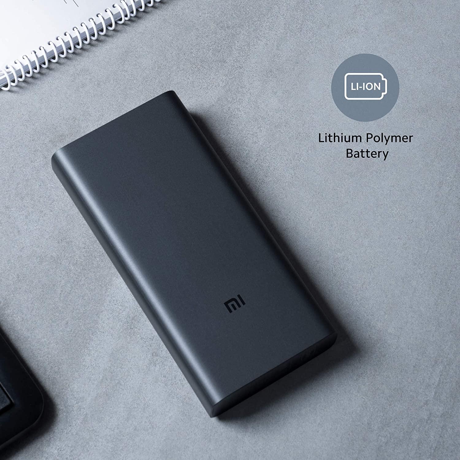 Mi Power Bank 3i 20000mAh (Sandstone Black) Triple Output and Dual Input Port | 18W Fast Charging | Power Delivery 