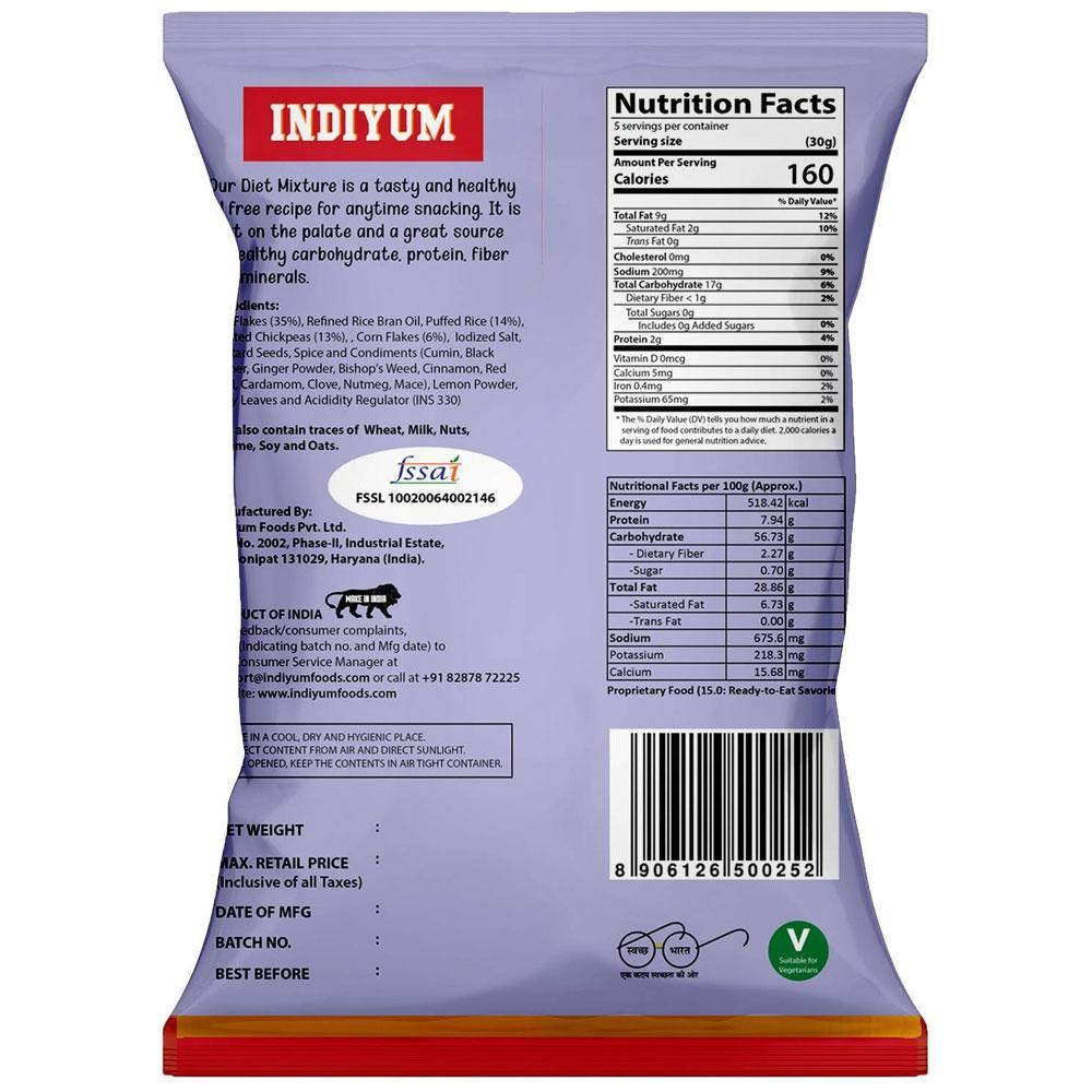 Indiyum Mixture Namkeen Combo Pack Diet Bhel Mix 840g (140g X 6 )